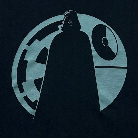 Star Wars Darth Vader Death Star Tee Unisex L Black WeLoveFine - Picture 2 of 5